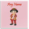 UNIGIFT Personalisiertes Geschenk – Feuerwehrmann mit Feuerlöscher Glasuntersetzer (Farb-Optionen) – Jeder Name/Nachricht auf Ihrem einzigartigen Pad – Rote Uniform, Glas, Rose, Quadrat
