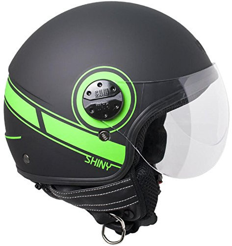 - CGM-Jethelm-109S Shiny Neon Grün Schwarz Größe Deko schwarz grün, Größe M