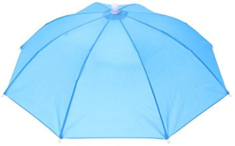 Broadroot Kopf-Regenschirm, Anti-Regen, zum Angeln, als Sonnenschirm, Hut für Erwachsene Einheitsgröße himmelblau