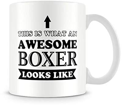 Behind The Glass - Awesome Boxer - Printed Sport Mug - Great Gift/Present Idea, Ceramic, 11fl.oz.