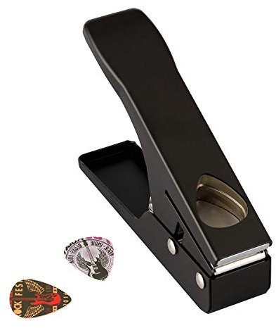 Professionelle Gitarren-Plektrum-Stanzer, Karten-Schneider, DIY Plektrum-Pick-Pick-Presse, Kunststoff, Karten-Locher, Plektren, Schneider, DIY Maschine Schwarz