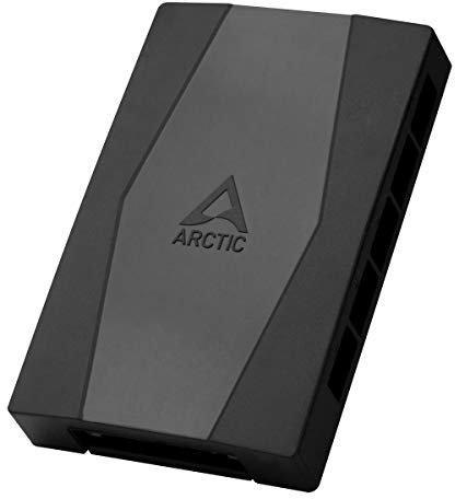 ARCTIC Case Fan Hub - Distribuidor de ventilador PWM de 10 pliegues con alimentación SATA, negro, ACFAN00175A