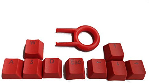 Kcnsieou 9 Tasten PBT Hintergrundbeleuchtung Tastenkappen WASD/ESC/Richtung mit Tastenkappen-Abzieher für MX Switch