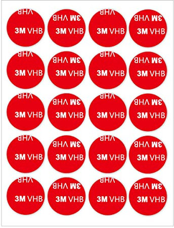 20 Pezzi Biadesivo Extra Forte, Nastro Biadesivo Extra Forte Pad Circolare Trasparente Impermeabile Tampone Adesivo per Casa, Ufficio, Incollare Oggetti, Pavimenti, Pareti(Diametro 25mm)