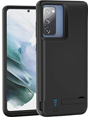 Battery Case for Galaxy S20 FE, 5000mAh Rechargeable Batteri Charging Cases for Samsung Galaxy S20 FE Extended Backup Power Bank Charger Cover, Black