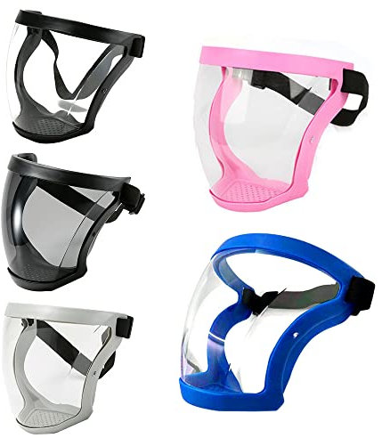 XAEIOW Face Shield, Gesichtsschutz mit klarem Polycarbonat Visier und Anti-Beschlag zum Schutz von Augen, Nase, Mund, Anti-Sand und Anti-Splash Kopfbedeckung (Grau)