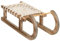 Holzobjekt Schlitten Seil L 40 cm