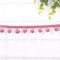 15 Yards 12mm Pompons Borte zum Basteln,Dekoband Mit Bommeln Bälle Pom Poms Fransenborte Zierband Dekoborte Nähzubehör für DIY Basteln Apparel Kleidung,Kostüme,Nähen,Dekoration,Altes Rosa