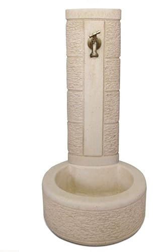 Fontana vedovella antica color nocciola, 40x40x77 cm