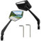 Arkham Fahrradspiegel Extra Large Mirror 360° Swivel Folding Shatterproof and Durable Bicycle Mirror for Handlebar 21-25.4mm,Fahrradspiegel für E-Bike,Universal (paar)