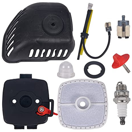 SRM 225 - Kit de ajuste de cubierta de filtro de aire y funda de filtro de aire para desbrozadoras Echo Weed Eater SRM225 SRM-225 GT225 GT-225 PE225 PE-225