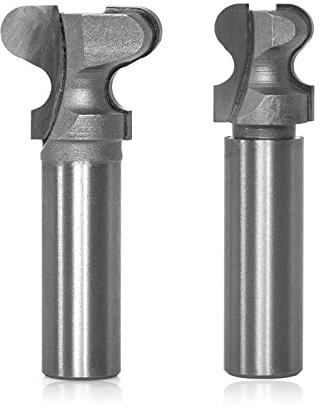 Akylin 2pcs Finger Pull Router Bits Set 1/2 Inch Shank,Drawer Pull Bit for Wood Finger Grip & Wooden Handle Molding,YG6X Carbide Tipped