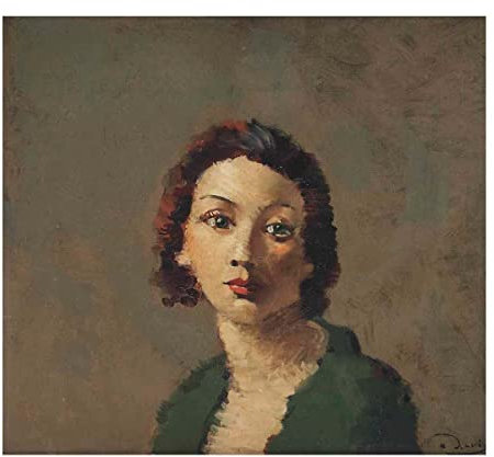 André Derain Die Rothaarige mit dem grünen Mieder Leinwandgemälde Poster Büro für Wohnzimmer Schlafzimmer Wanddekorationen können als Geschenk an verschiedenen Feiertagen verwendet werden