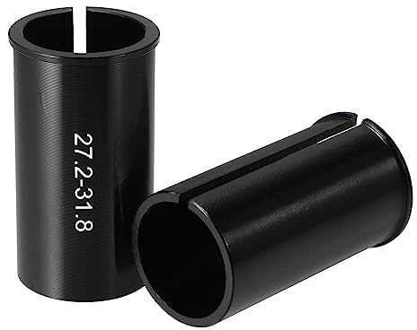 X AUTOHAUX Lot de 2 adaptateurs de tige de selle de vélo de 27,2 mm à 31,8 mm en alliage d'aluminium noir