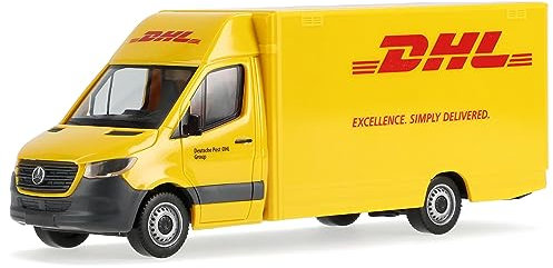 Mercedes-B Sprinter CS30 W907 W910 Transporter Kasten DHL 3. Generation Ab 2018 H0 1/87 Herpa Modell Auto mit individiuellem Wunschkennzeichen