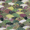 Jukway Tissu en Coton au Mètre, 50 X 145 cm, 100% Coton, Motif Bronzé, Imprimé Floral, pour Couture, Matelassage, Artisanat, Rideaux, Ameublement (04- Design, Vert)