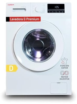 Corberó - Lavadora Carga Frontal 6 Kg | CLT6BL1223 | Motor Inverter Silencioso | 1200 Rpm | 16 Programas | Vapor | Puerta XXL | Inicio Diferido y Lavado Rápido, Blanco