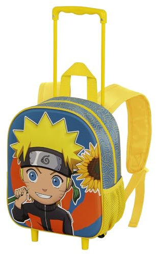 Naruto Peace-Kleiner 3D Rucksack mit Rädern, Mehrfarbig, 26 x 34 cm, Kapazität 12,5 L