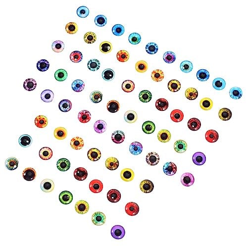 STOBOK 50 Sets of Eyeball ES Round Glass Doll Eyes for DIY Projects Crafting Supplies