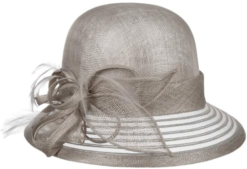 Seeberger Leavica Glockenhut mit Crinol Anlasshut Damenhut Strohhut Sonnenhut Damen - Ripsband Sommer Frühling-Sommer