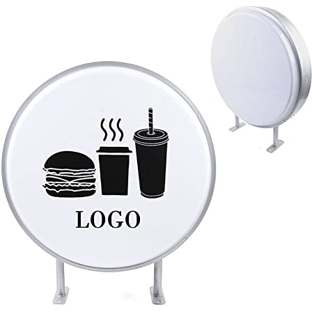 LED Leuchtkasten Leuchtschilder Doppelseitig Rund 60cm Wasserdicht Leuchtreklame Sign Board Lichtwerbung,für Restaurants, Imbissbuden,Geschäfte,Unternehmen