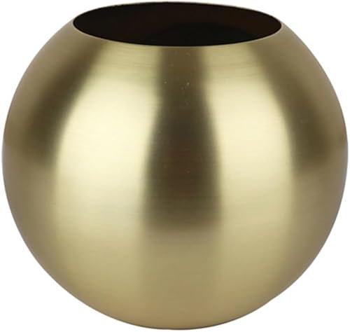 Metallvase Kugelvase Runde Deko Vase, Dekovase Für Wohnzimmer ideal für Hochzeiten, Partys, Jubiläen, Wohnzimmer, Restaurants, 14cm