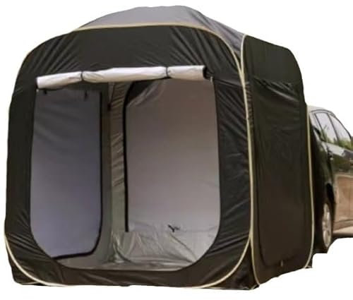 OkiiO Auto Zelt Heckklappe für VW Touran (2015+) n (2015+), SUV Kofferraumzelt mit Ausziehbarer Markise, Big Space Auto Heckklappe Markise Zelt, für Outdoor Camping Zubehör,A/Black