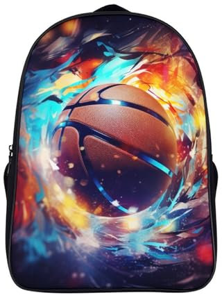 JUXINGABC Basketball Schulrucksack Jungen Mädchen Teenager Schultasche Wasserdicht Rucksack Damen Herren Schulranzen Laptop Tasche Backpack 40x28x16cm