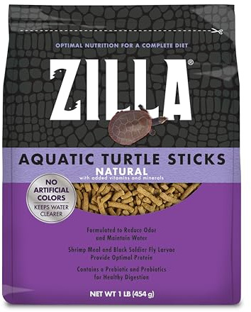 Zilla Aquatic Turtle Food, Floating Turtle Sticks, 1 Lb