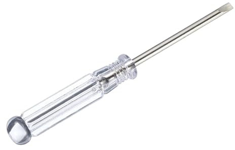 sourcing map Mini Slotted Screwdriver 3.0mm 92mm Length Micro Precision Flat Head Screwdrivers with Non-Slip Handle for Watch Eyeglasses Cellphone Electronics Small Appliances Repair