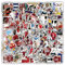 100 PCS Football Star Stickers, Waterproof Stickers for Football Match Fans, Decals for Water Bottle, Laptop, Skateboards, Books