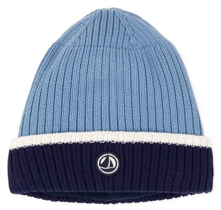 Petit Bateau Bonnet Enfant en Tricot doublé en Polaire