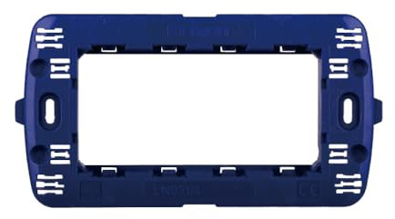Supporto a 4 moduli/posti per placche, scatola 504, Compatibile Con BTicino Living, alta qualità e lunga durata, per placche in plastica, alluminio e vetro, originali e compatibili