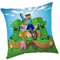 Minecraft Creeper Kissen, 40 x 40 cm, Doppelseitig Bedruckt, Superweich, Polyester Kuschelkissen (Hellblau)