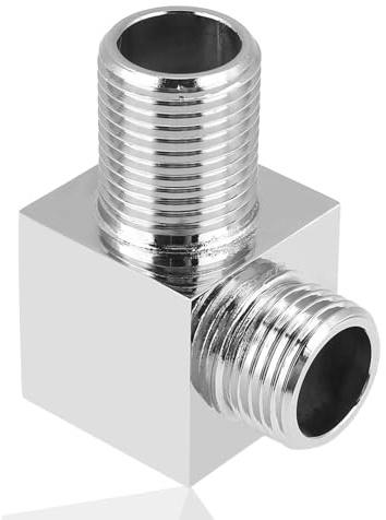 Wandanschlussbogen für Handbrause, G1/2-Duschschlauchanschluss, quadratischer Handbrausenauslass, Eckventil, verdeckter, wandmontierter Drop-Ell-Union-Wasserauslass
