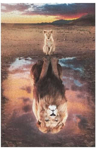 Puzzle Für Erwachsene 1000 Teiliges Löwe Puzzles Holzbrettpuzzles Denksportaufgaben Für Kinder 78×53cm