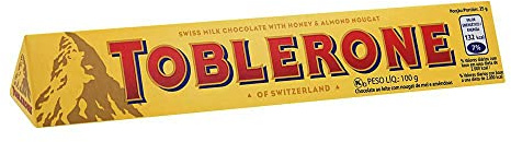 Toblerone Milk Chocolate Bar, Smooth Milk Chocolate with Honey Nougat, 100g | Smooth Milk Chocolate with Honey and Almond Nougat, Perfect for Gifting and Sharing