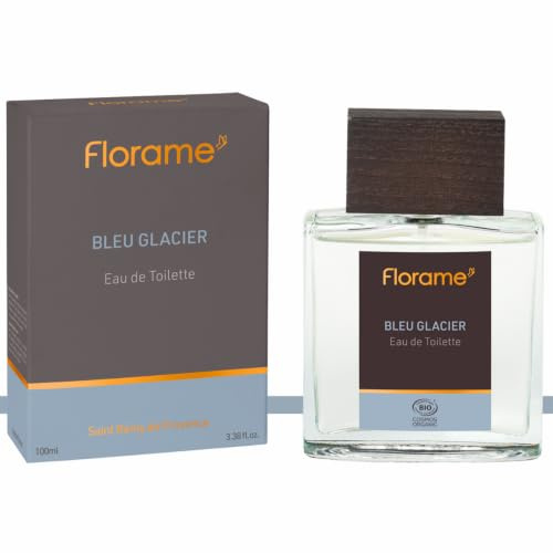 Florame Eau de Toilette Homme Bleu Glacier 100 ml | Notes Marines & Fraîches, Basilic, Bergamote, Bois de Cèdre, Fabriquée en France