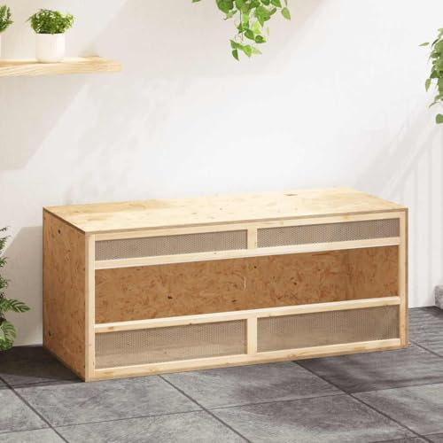 Boltkex Terrarium en bois 120 x 50 x 50 cm avec verre et acier, cage pour petits animaux pour lapins, cochons d'Inde, hamster, enclos extérieur et intérieur, volière avec bonne circulation de l'air