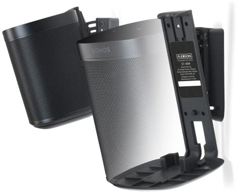 Flexson Wandhalterung Geeignet für Sonos One, One SL und Play:1 - Schwarz (Paar)