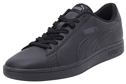 PUMA Unisex Puma Smash v2 L Low-Top, Puma Black-Puma Black, 42.5 EU