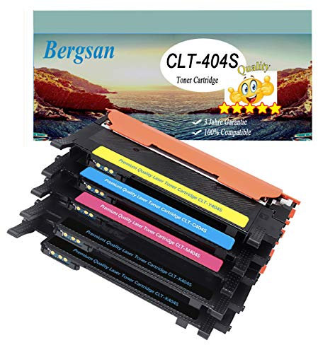 Bergsan 5 Toner XL kompatibel mit Samsung CLT-404S CLT-P404C P404C Xpress C430 C430W C480 C480W C480FN C480FW Xpress SL-C430 SL-C430W SL-C480 SL-C480W SL-C480FN SL-C480FW