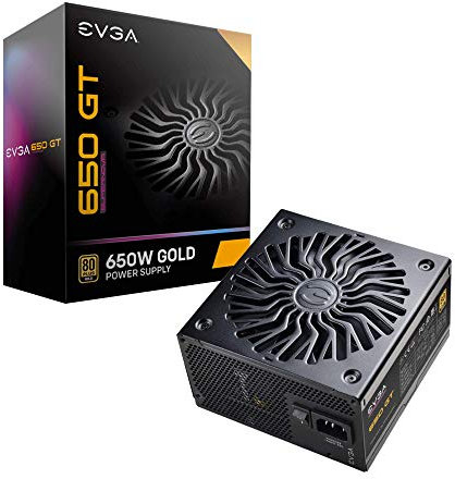 Evga Supernova 650 Gt, 80 Plus Gold 650W, Fully Modular, Auto Eco Mode With Fdb Fan, Includes Power on Self Tester, Compact 150Mm Size, Power Supply 220-Gt-0650-Y3 (Uk)