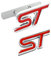 HUAPX® 2 X Legierung ST Kühlergrill Logo & ST Kofferraum-Emblem Emblem Emblem Heckklappe Kofferraum Kotflügel Auto Dekoration kompatibel für Fiesta Focus Mondeo