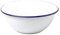 Dunlevy Enamel Mixing Bowl - 18cm, Blue Rim