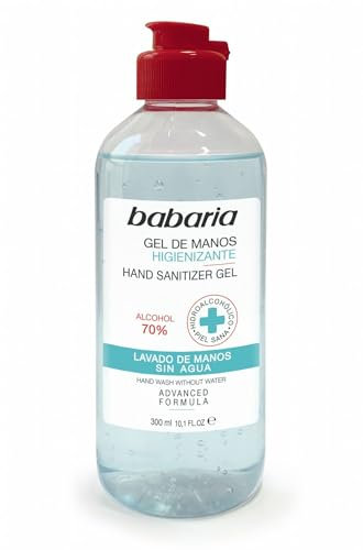 Babaria - Gel Hidroalcoholico Manos - 300ml | Ideal Para Oficinas | Gel Antiséptico Desinfectante | Hidratante