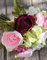artplants.de Kunst Ranunkelstrauß Tonie, pink-weiß, 20cm, Ø20cm - Ranunkel Deko/SeidenBlumenstrauß
