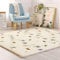 Loartee Kinderteppich Kinderzimmer,Baby Teppich,Korallenrote Samtmatte,als Krabbeldecke fürs Kind, Tier, 150 * 150cm