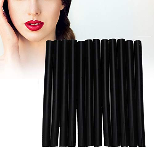 12Pcs Extension Glue Sticks, Professional Hot Melt Adhesive for Extensions, Wig Bonding Tools, Styling Accessories (Black)