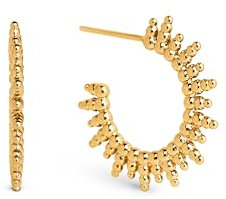SINGULARU - Pebbles Sun Ohrringe. Messing mit 18 Kt Vergoldeter Beschichtung. Schmuck für Damen.